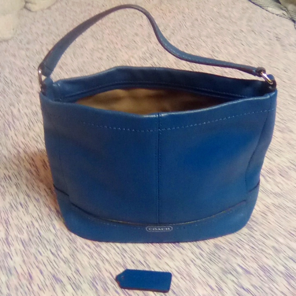 Blue Coach handbag purse